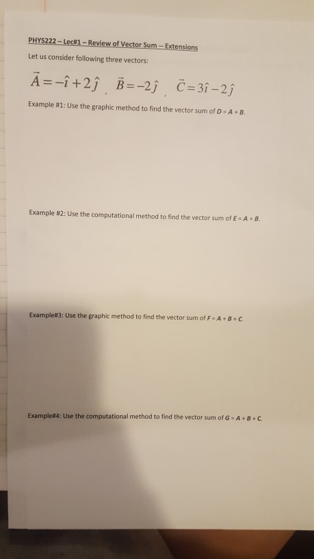 Solved Let us consider following three vectors: A vector = | Chegg.com