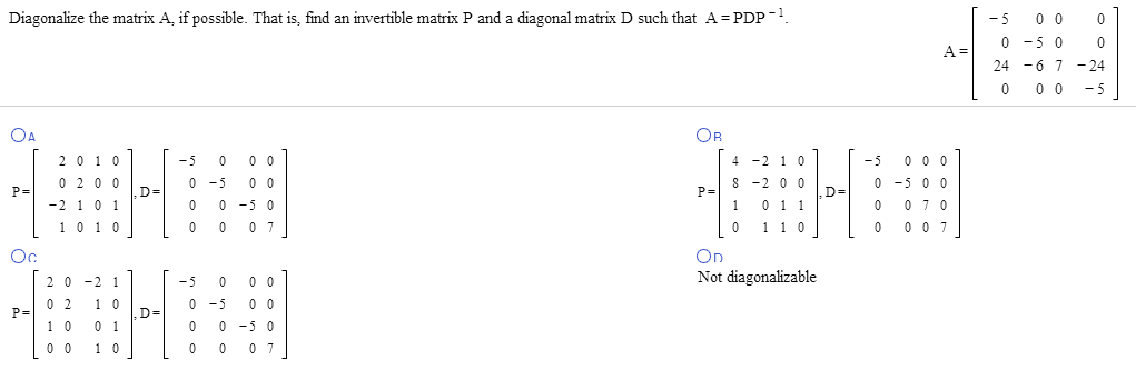 freemat diagonal of matrix