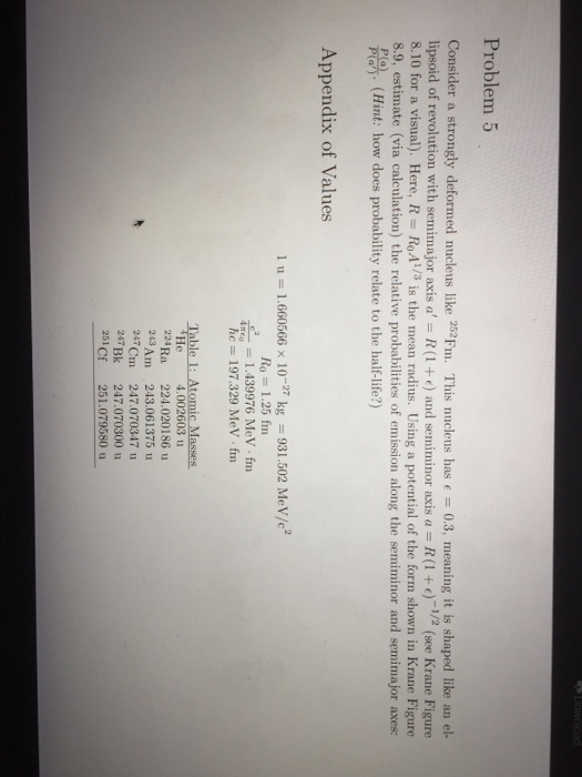 Consider a strongly deformed nucleus like^252Fm. This | Chegg.com
