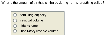 Solved What is the amount of air that is inhaled during | Chegg.com