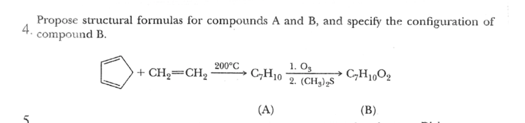 Solved Propose Structural Formulas For Compounds A And B, | Chegg.com