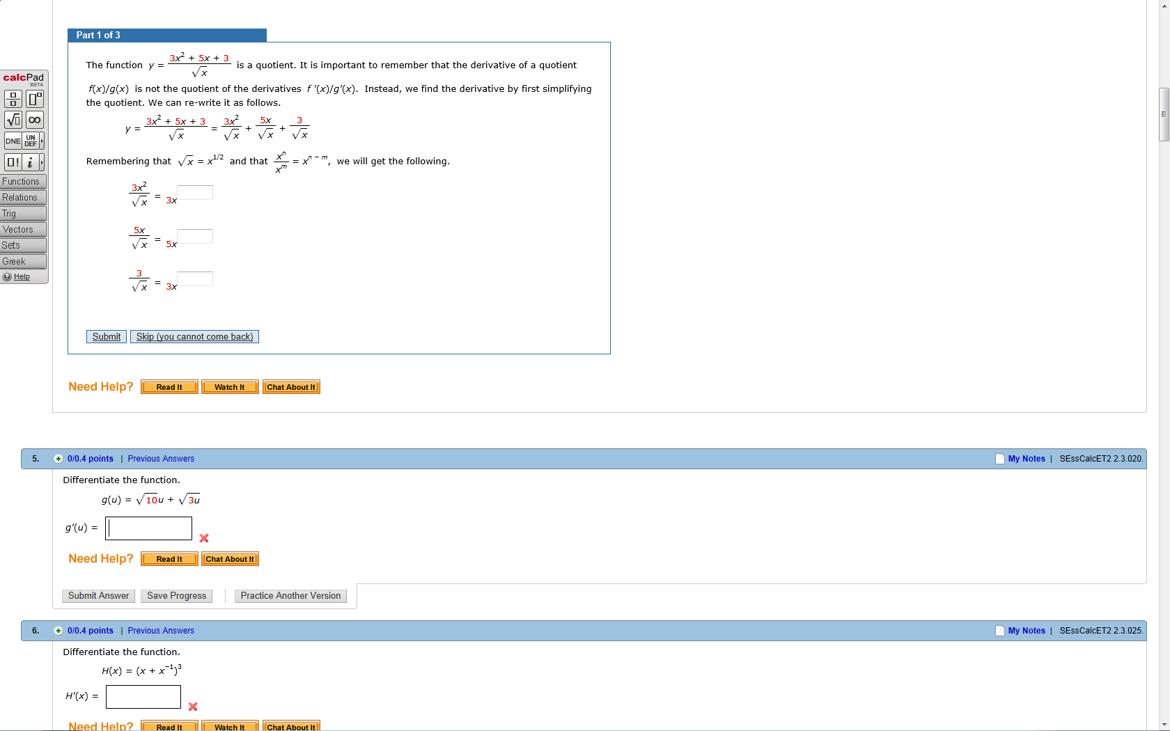 solved-part-1-of-3-3x2-5-3-the-function-y-is-a-quotient-it-chegg