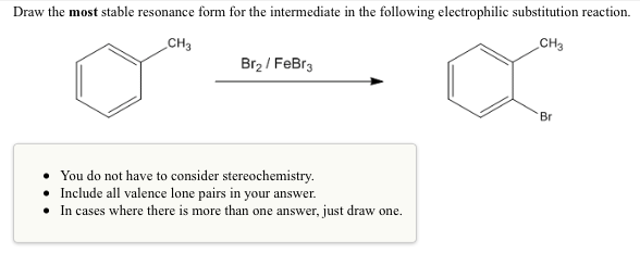 Solved Draw the most stable resonance form for the | Chegg.com