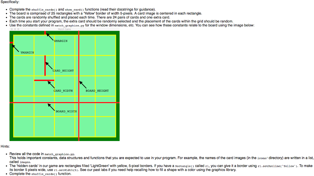 Solved Python program. Make a simple matching game using the | Chegg.com
