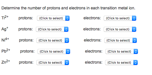 Solved Determine the number of protons and electrons in each | Chegg.com