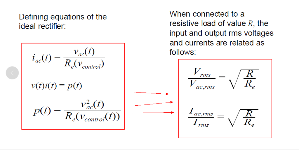 Solved show how equations of the ideal rectifier changed to | Chegg.com