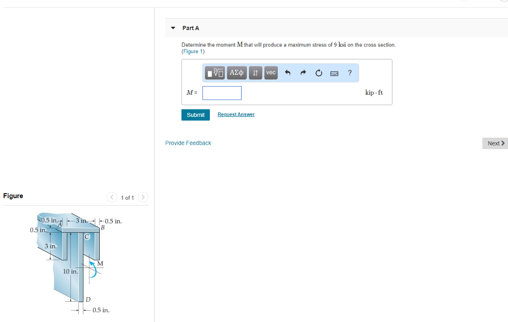 Solved Part A Determine the moment M that will produce a | Chegg.com