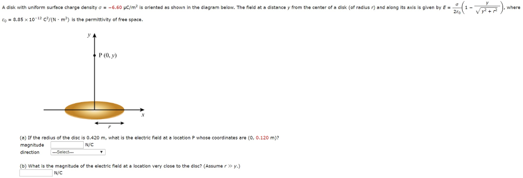Solved A disk with uniform surface charge density σ·ー6.60 | Chegg.com