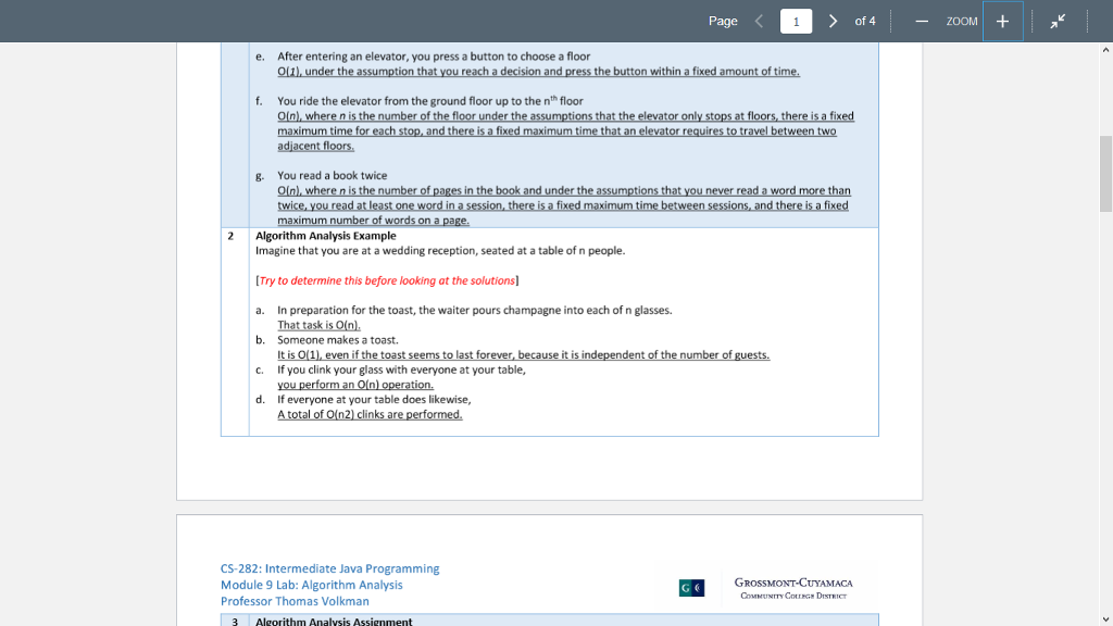 Page of 4 ZOOM CS-282: Intermediate Java Programming | Chegg.com