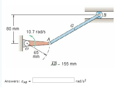 Solved Crank OA rotates with a constant counterclockwise | Chegg.com