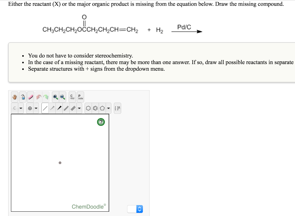 Solved Either the reactant (X) or the major organic product