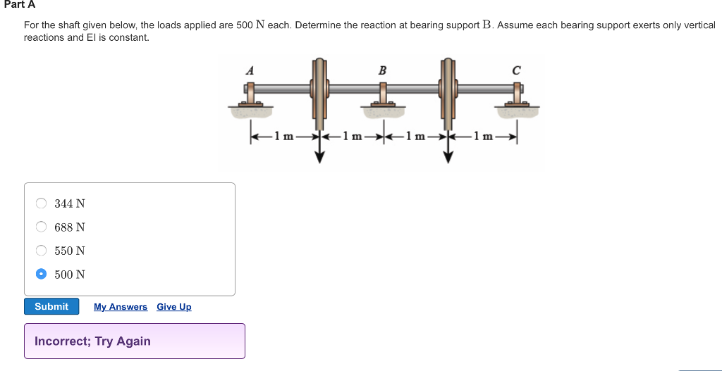 Solved Part A For the shaft given below, the loads applied