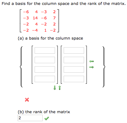 Solved Find a basis for the column space and the rank of the | Chegg.com