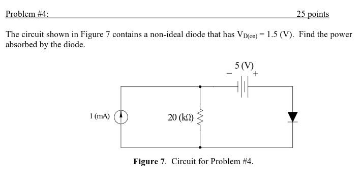 Solved The circuit shown in Figure 7 contains a non-ideal | Chegg.com