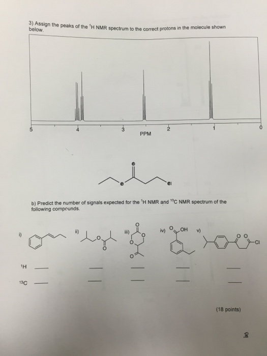 Solved Assign The Below Peaks Of The 1h Nmr Spectrum To The 7881