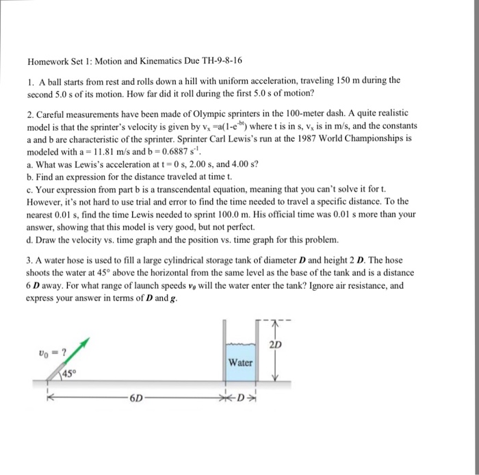 Solved A ball starts from rest and rolls down a hill with
