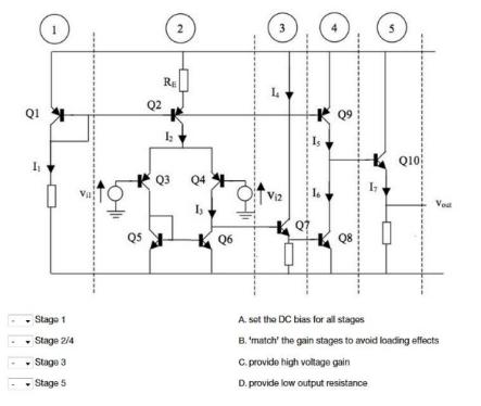 Solved Match each of the stages shown in the circuit below | Chegg.com