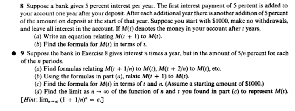 solved-8-suppose-a-bank-gives-5-percent-interest-per-year-chegg