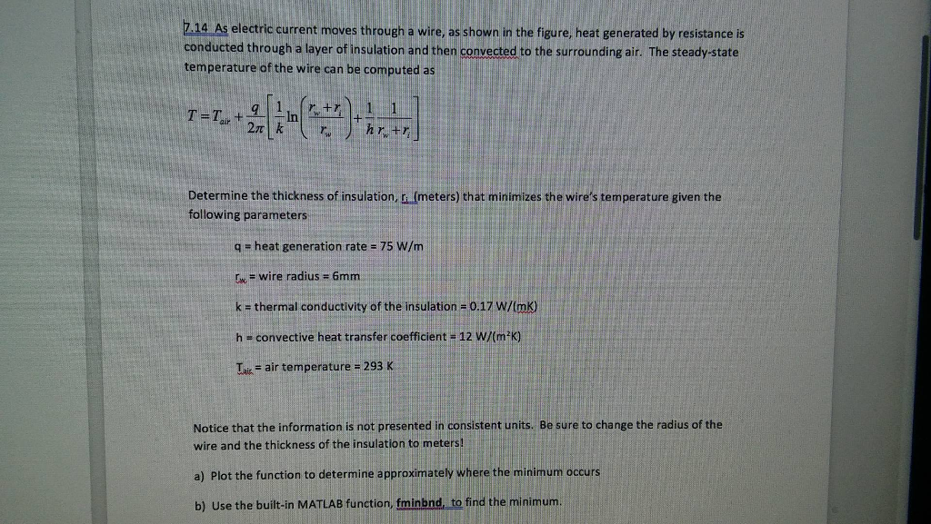 Solved electric current moves through a wire, as shown in