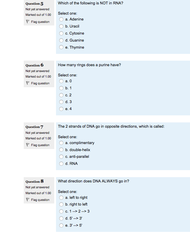 Solved What are the 3 parts of a nucleotide? (Mark All That | Chegg.com