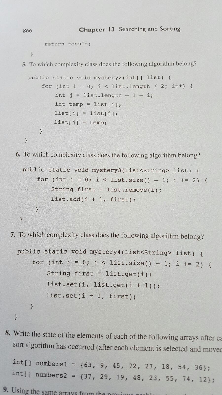 Solved To which complexity class does the following | Chegg.com
