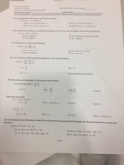 Solved Choose The One Alternative That Best Completes The | Chegg.com