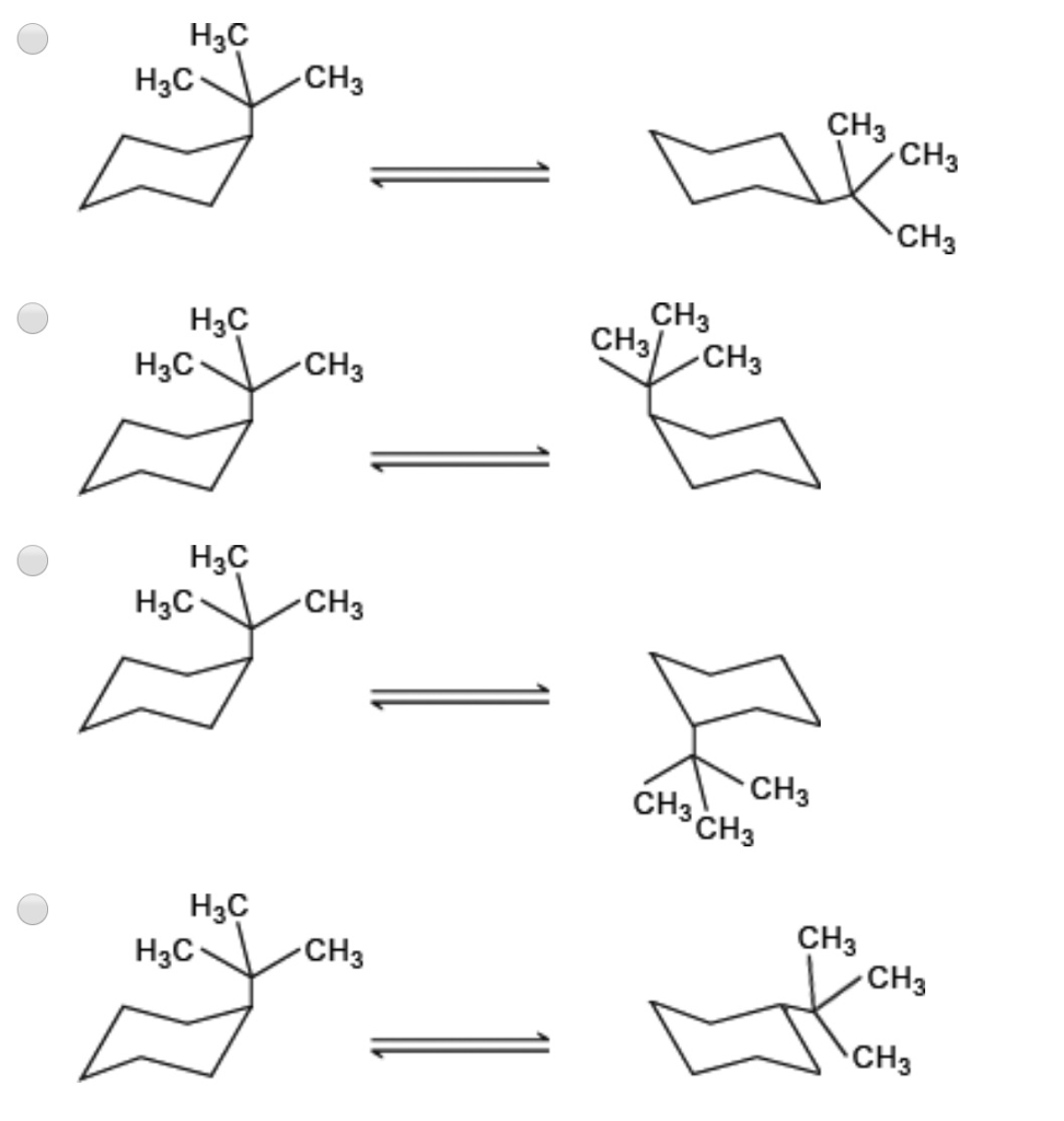 Solved Choose both chair conformations for the following