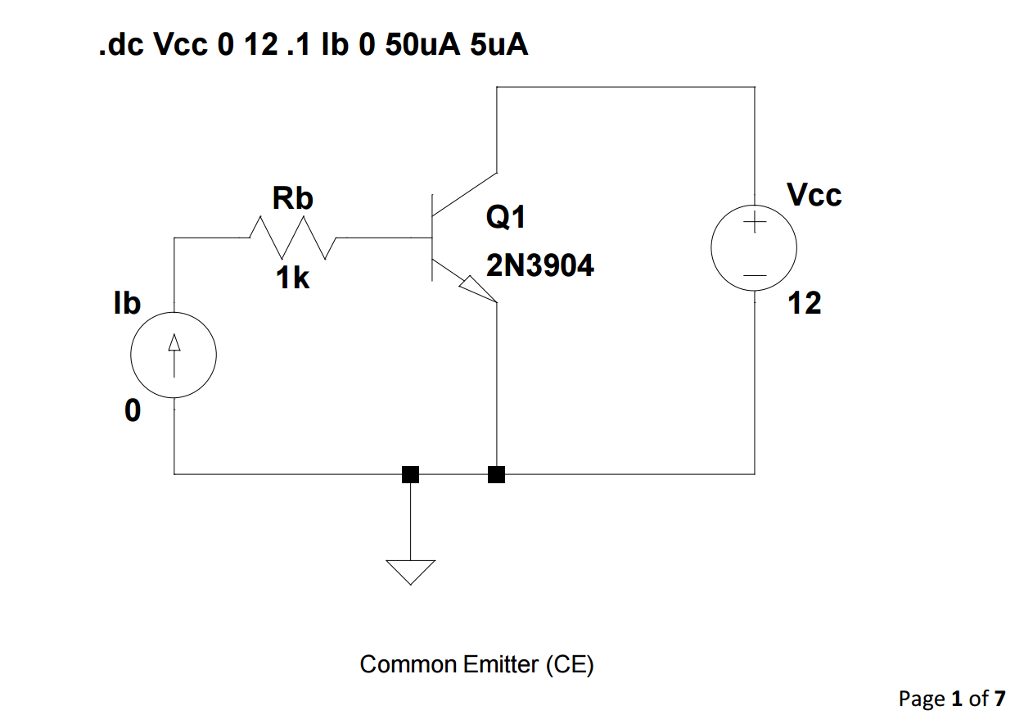 PreLab 1. Common Emitter (CE) Transistor | Chegg.com