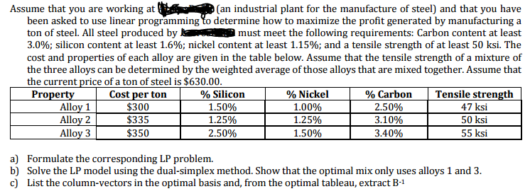 Solved Assume that you are working at (an industrial plant | Chegg.com