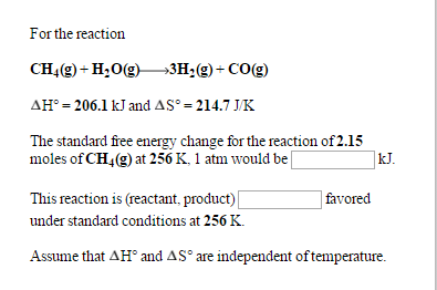 Solved For the reaction Delta H degree = 206.1 kJ and Delta | Chegg.com