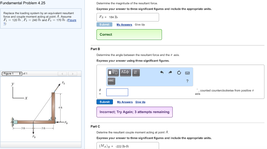 Solved Fundamental Problem 4.25 Determine the magnitude of | Chegg.com