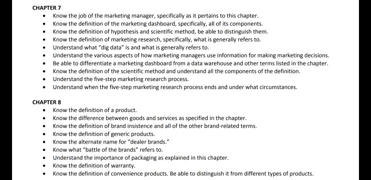 CHAPTER 7 Know The Job Of The Marketing Manager Chegg
