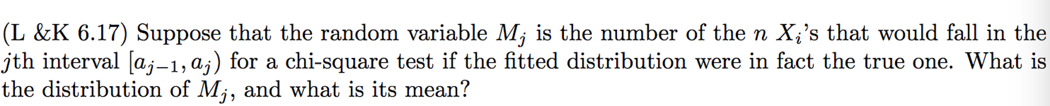 Suppose that the random variable M_j is the number of | Chegg.com