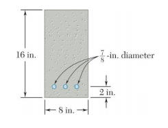 Solved A concrete beam is reinforced by three steel rebars | Chegg.com