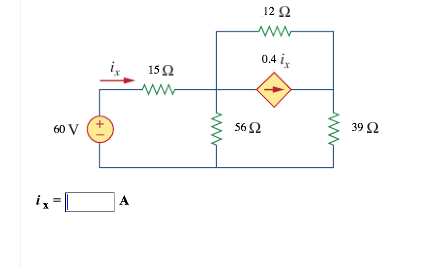 Solved Use source transformations to find ix in the circuit. | Chegg.com