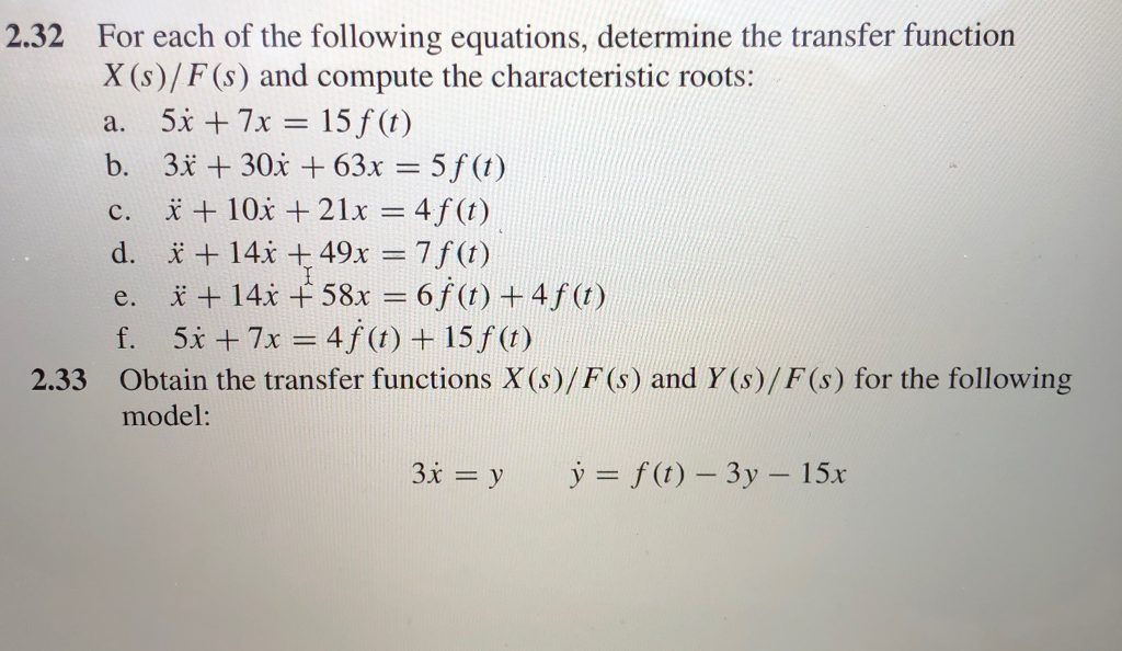 Solved For Each Of The Following Equations Determine The 4157