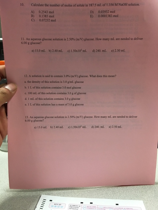 Solved Calculate the number of moles of solute in 187.5 mL | Chegg.com