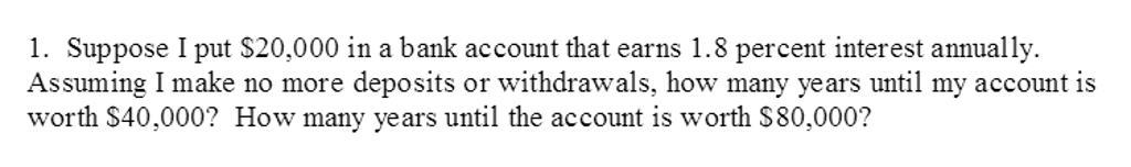 Solved Suppose I put $20,000 in a bank account that earns | Chegg.com