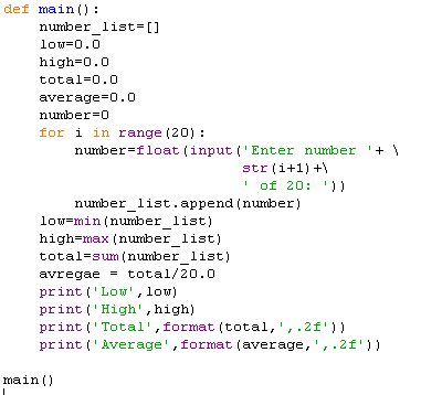 Solved Python 3.6 Display de list as it is, then display | Chegg.com