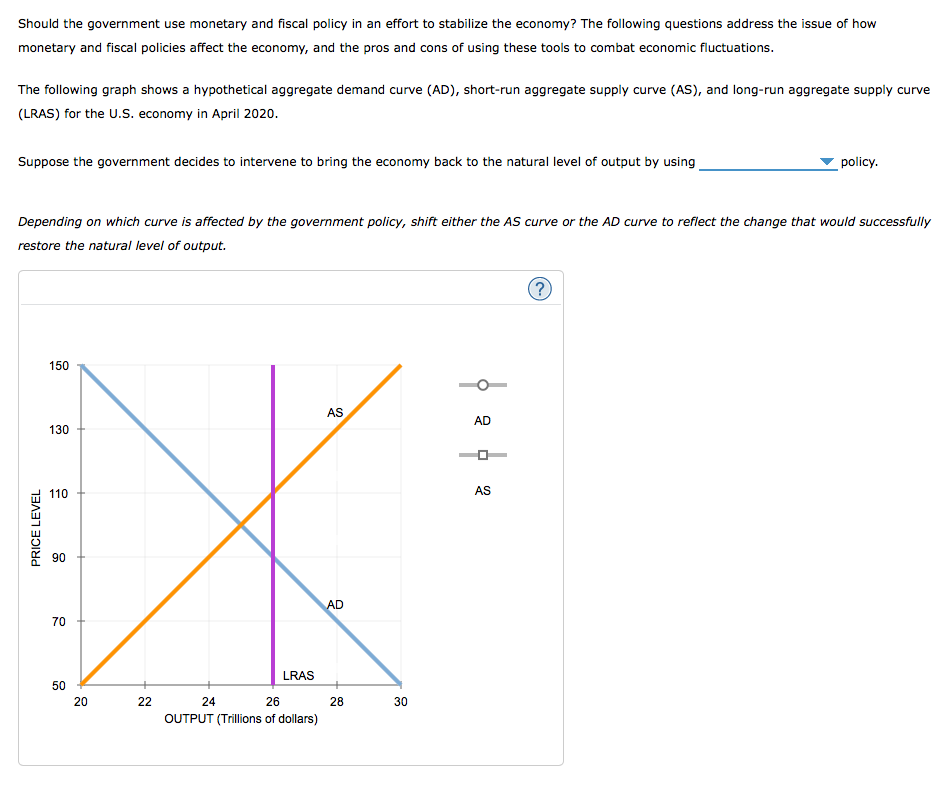 solved-should-the-government-use-monetary-and-fiscal-policy-chegg