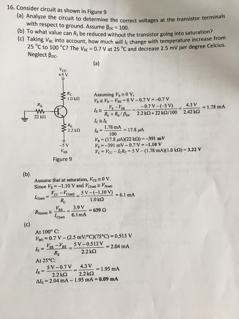 Solved B, Transistor Bias Circuits, BJT Amplifiers FETs And | Chegg.com