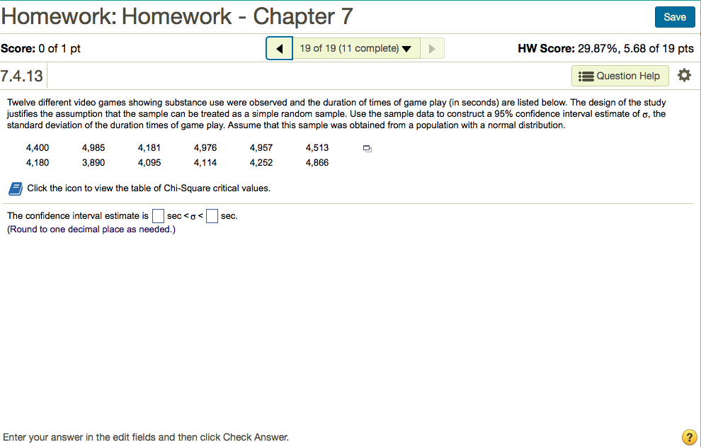 Solved Homework: Homework - Chapter 7 Score: 0 Of 1 Pt | Chegg.com