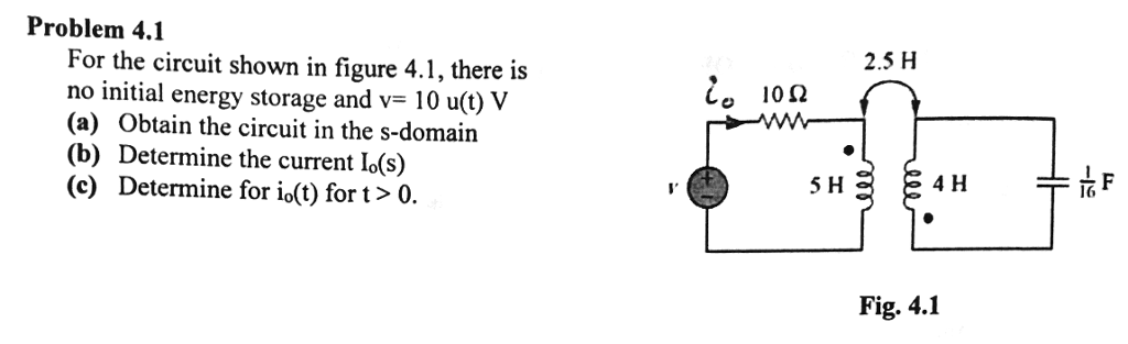Solved Problem 4.1 For the circuit shown in figure 4.1, | Chegg.com