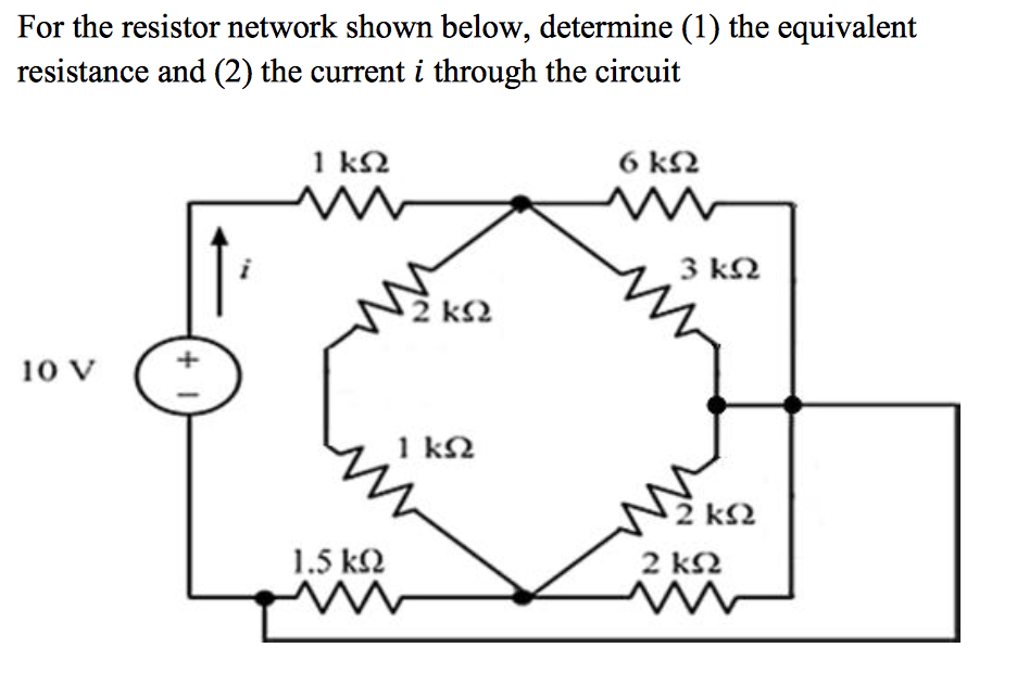 Solved For the resistor network shown below, determine (1) | Chegg.com