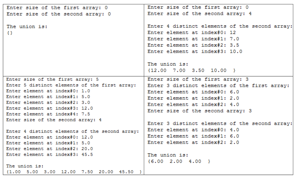 Solved write a java program A 1D-array with distinct | Chegg.com