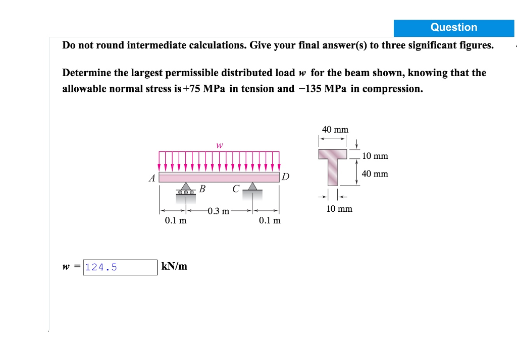 solved-determine-the-largest-permissible-distributed-load-w-chegg