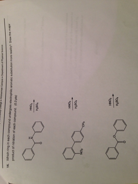 Solved 14. Which ring in each compound Undergoes | Chegg.com