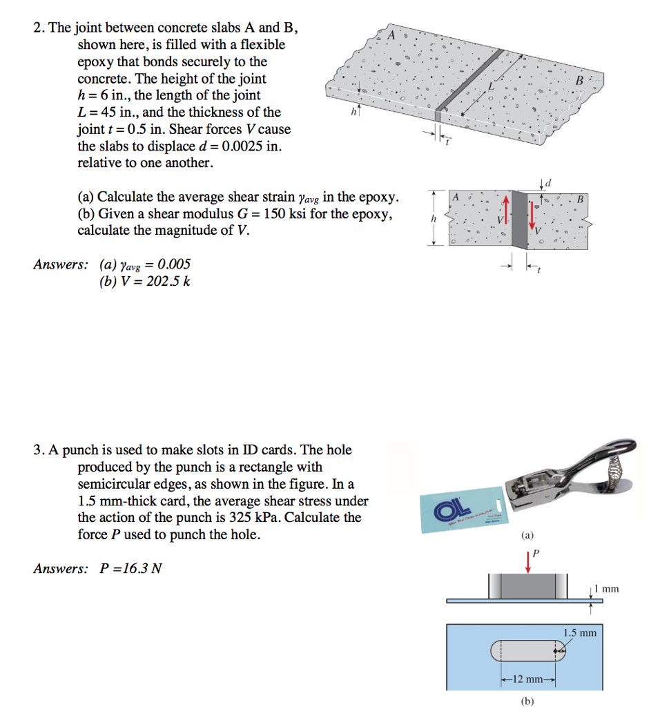 Solved 2. The Joint Between Concrete Slabs A And B, Shown | Chegg.com