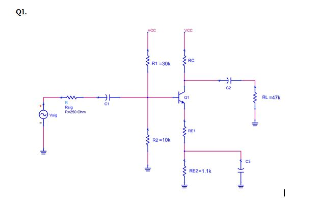 Solved Figure 1. Design the amplifier as shown in Fig.1 | Chegg.com