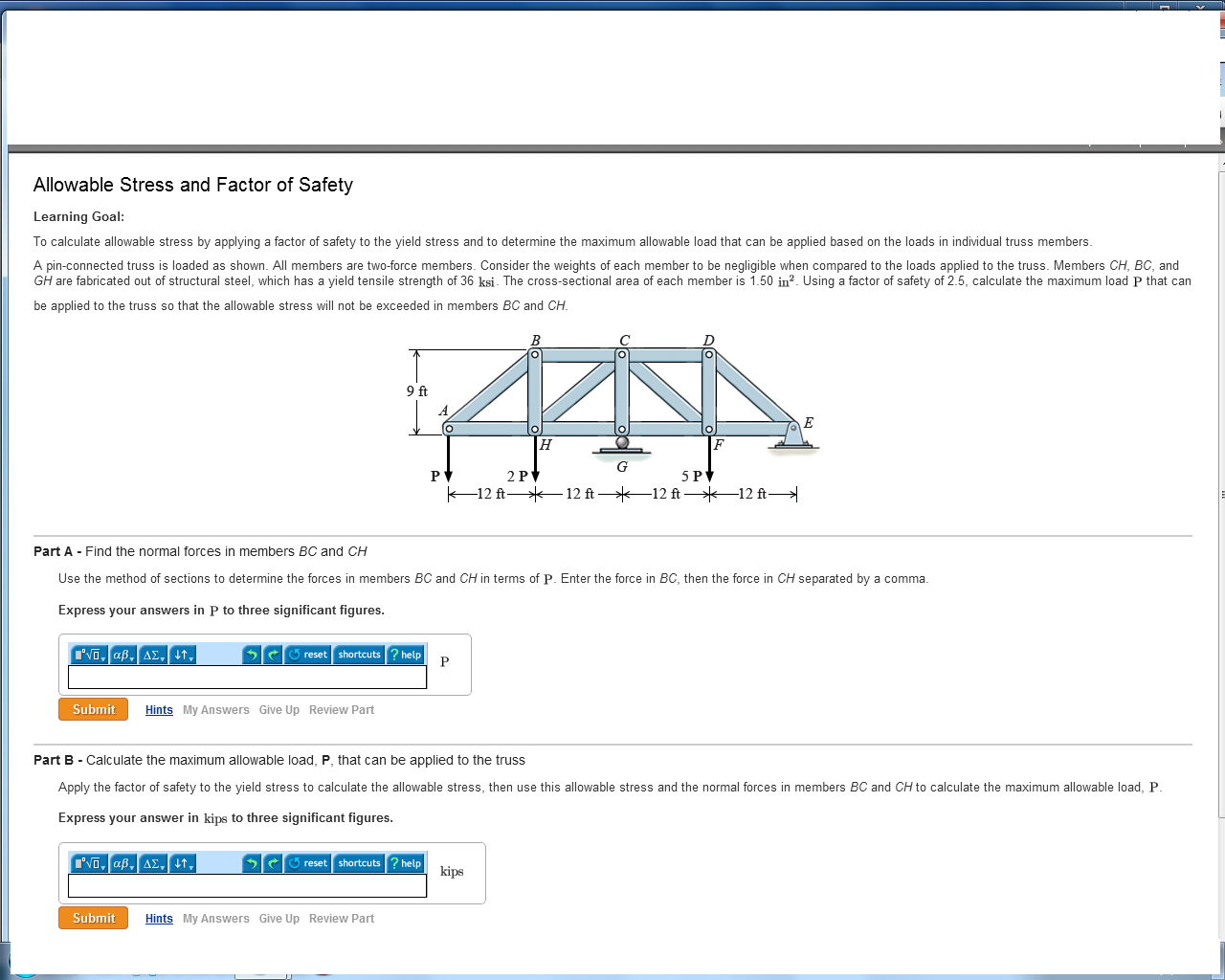 To calculate allowable stress by applying a factor of | Chegg.com